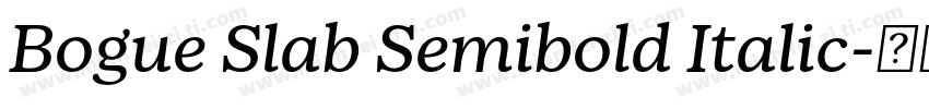 Bogue Slab Semibold Italic字体转换